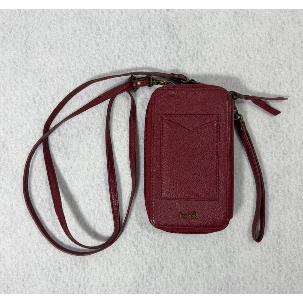 The Sak Silverlake North South Smartphone Crossbody Bag Wallet Red